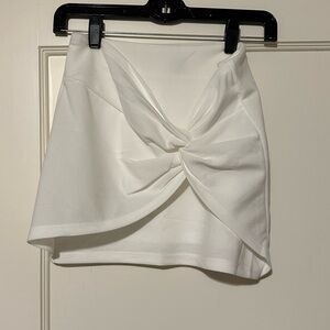 White tie mini skirt